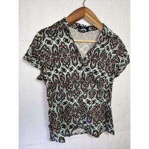 Apt. 9 Women’s 1X Essential Shirt Stretch Button-Down Blouse Casual